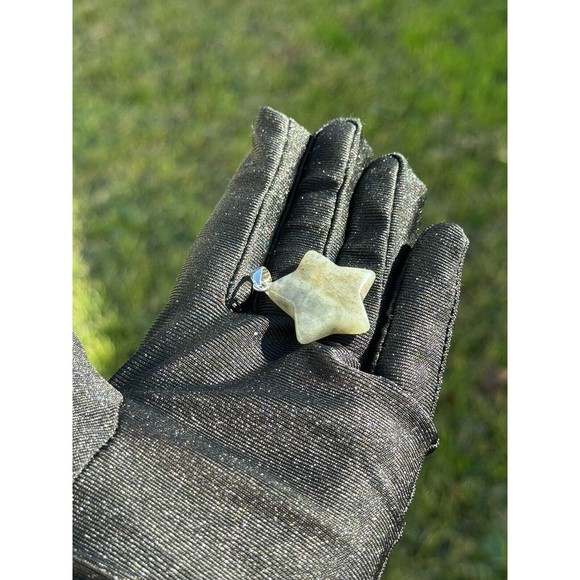 Labradorite Star Shaped Pendent Green Reiki Healing - Picture 7 of 12